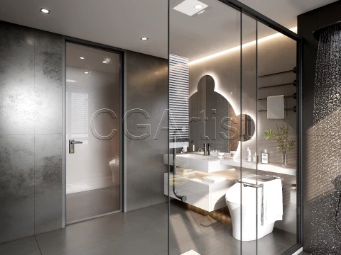 Modern bathroom 4 3D Model