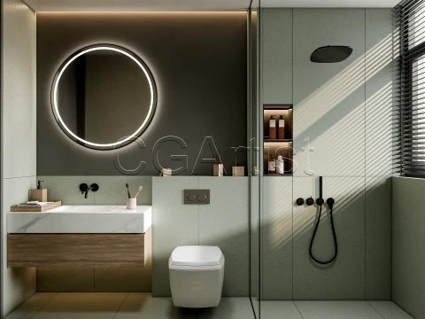 Modern bathroom 5 3D Model