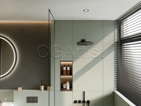 Modern bathroom 5 3D Model