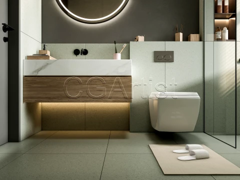 Modern bathroom 5 3D Model
