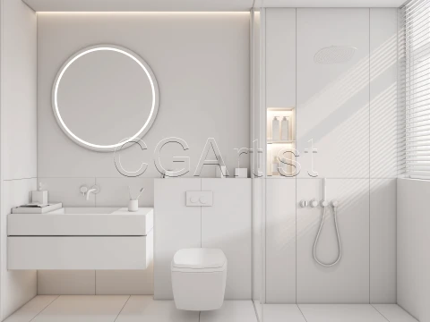 Modern bathroom 5 3D Model