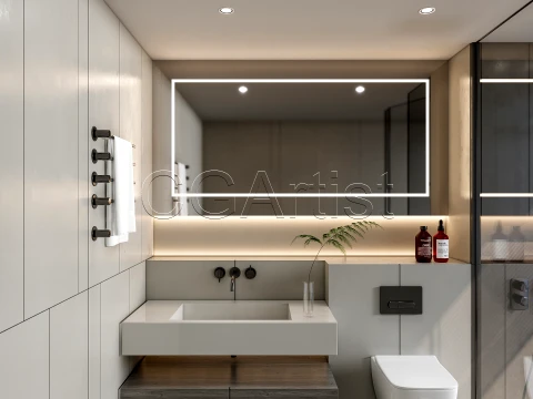 Modern bathroom 7 3D Model