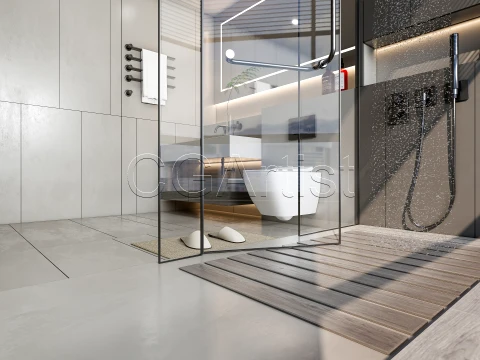 Modern bathroom 7 3D Model