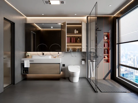 Modern bathroom 8 3D Model