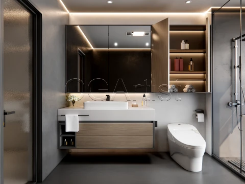 Modern bathroom 8 3D Model