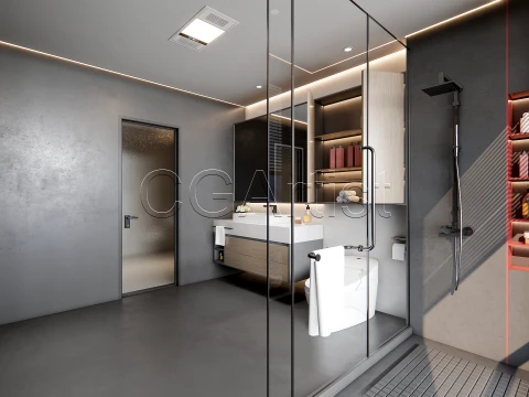Modern bathroom 8 3D Model
