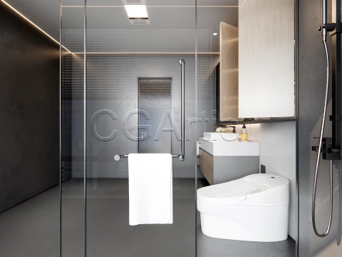 Modern bathroom 8 3D Model