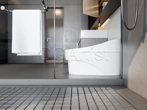 Modern bathroom 8 3D Model
