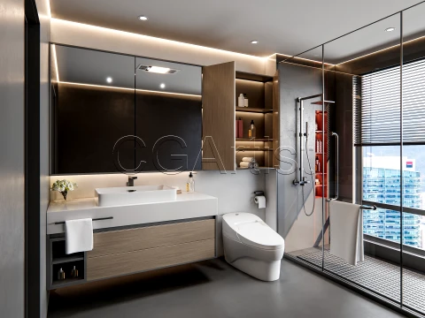 Modern bathroom 8 3D Model