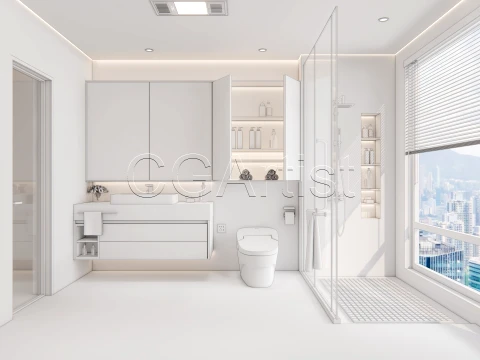 Modern bathroom 8 3D Model
