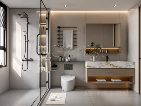 Modern bathroom 10 3D Model