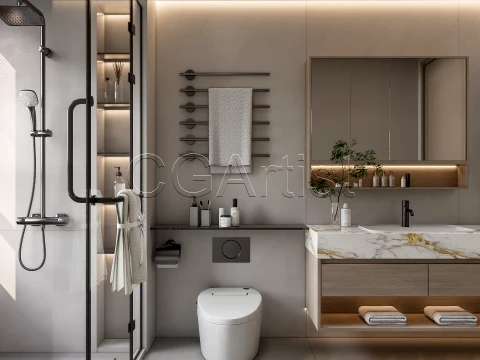Modern bathroom 10 3D Model