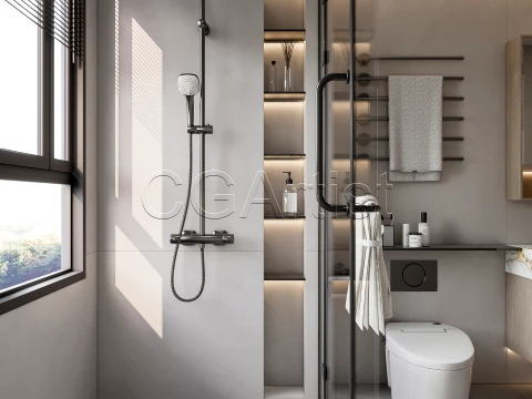 Modern bathroom 10 3D Model