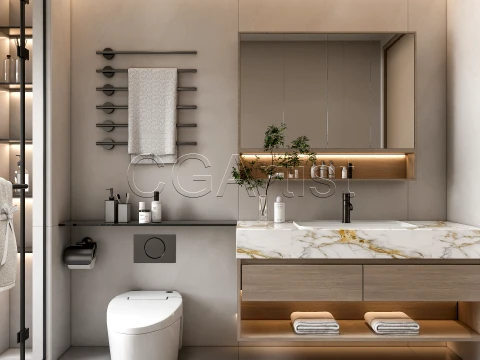 Modern bathroom 10 3D Model