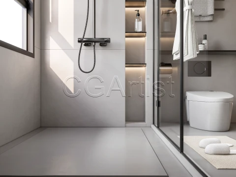 Modern bathroom 10 3D Model