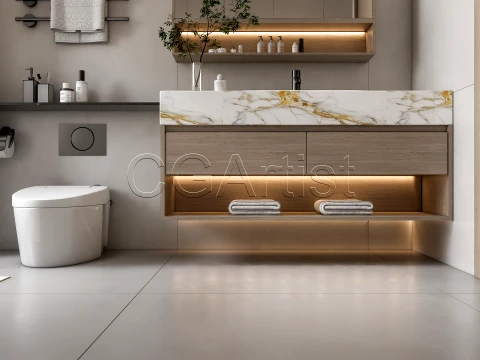 Modern bathroom 10 3D Model