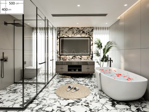 Modern bathroom 11 3D Model