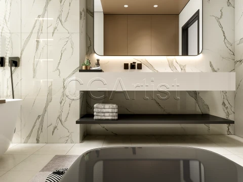 Modern bathroom 14 3D Model