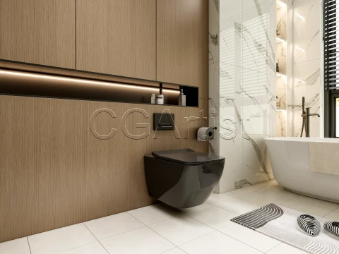 Modern bathroom 14 3D Model