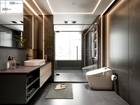 Modern bathroom 17 3D Model