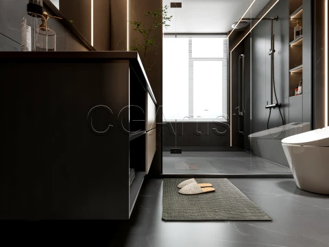 Modern bathroom 17 3D Model