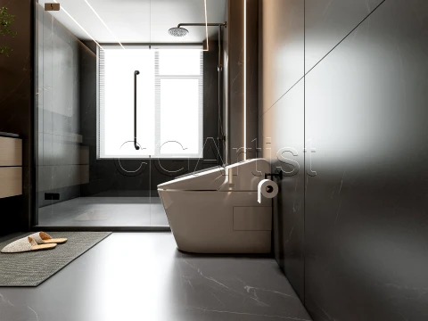 Modern bathroom 17 3D Model