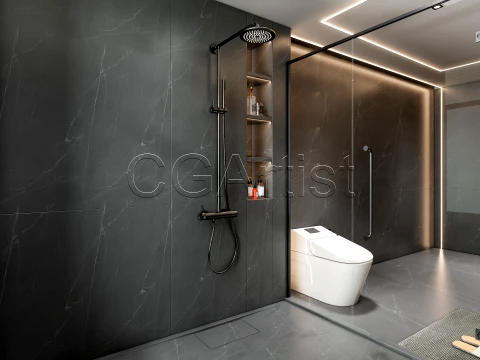 Modern bathroom 17 3D Model