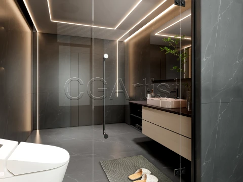 Modern bathroom 17 3D Model