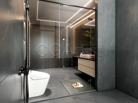 Modern bathroom 17 3D Model