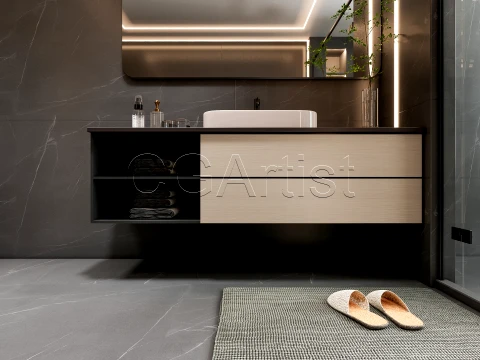Modern bathroom 17 3D Model