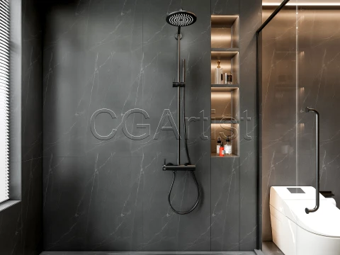 Modern bathroom 17 3D Model