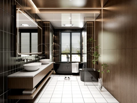 Modern bathroom 18 3D Model