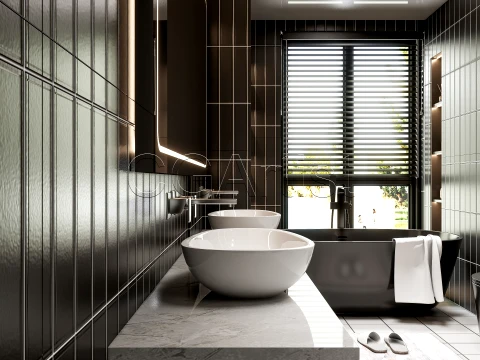 Modern bathroom 18 3D Model