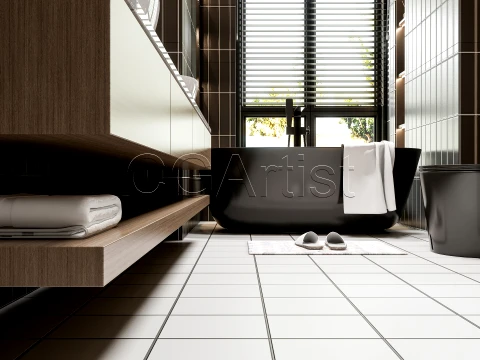 Modern bathroom 18 3D Model