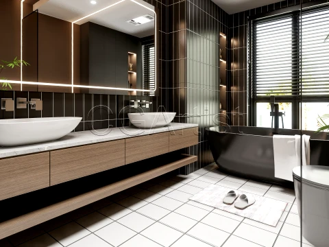 Modern bathroom 18 3D Model