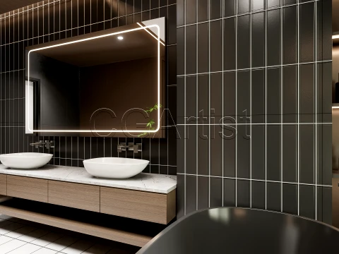 Modern bathroom 18 3D Model