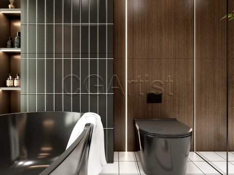 Modern bathroom 18 3D Model