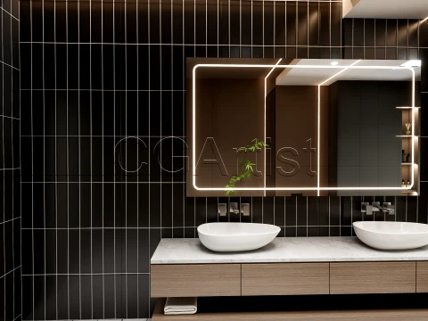 Modern bathroom 18 3D Model