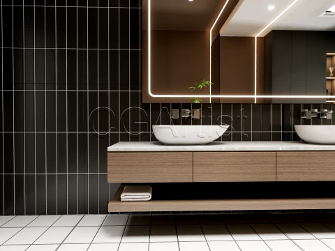 Modern bathroom 18 3D Model