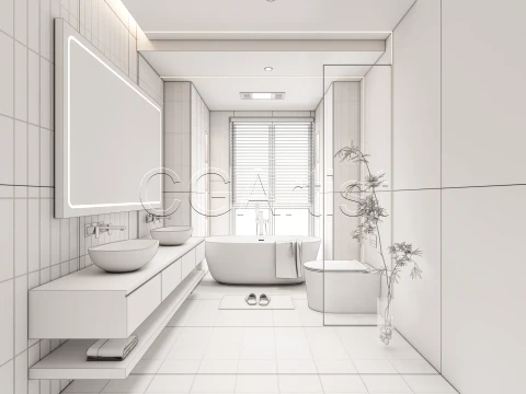 Modern bathroom 18 3D Model