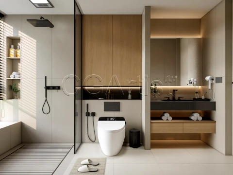 Modern bathroom 22 3D Model