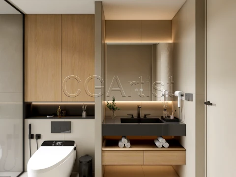 Modern bathroom 22 3D Model