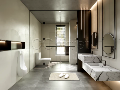 Modern bathroom 23 3D Model
