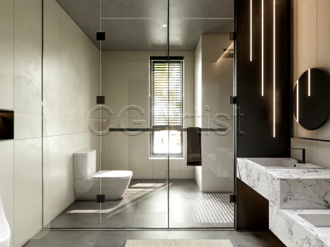Modern bathroom 23 3D Model