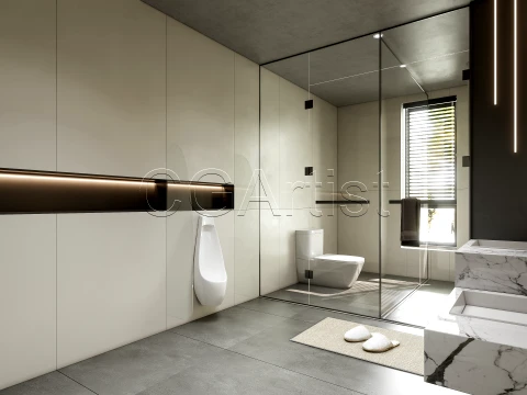 Modern bathroom 23 3D Model