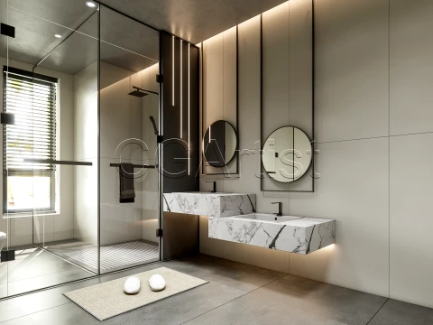 Modern bathroom 23 3D Model