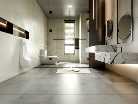 Modern bathroom 23 3D Model