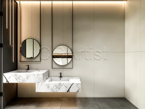 Modern bathroom 23 3D Model