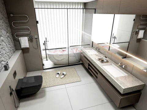Modern bathroom 25 3D Model