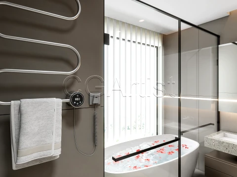 Modern bathroom 25 3D Model